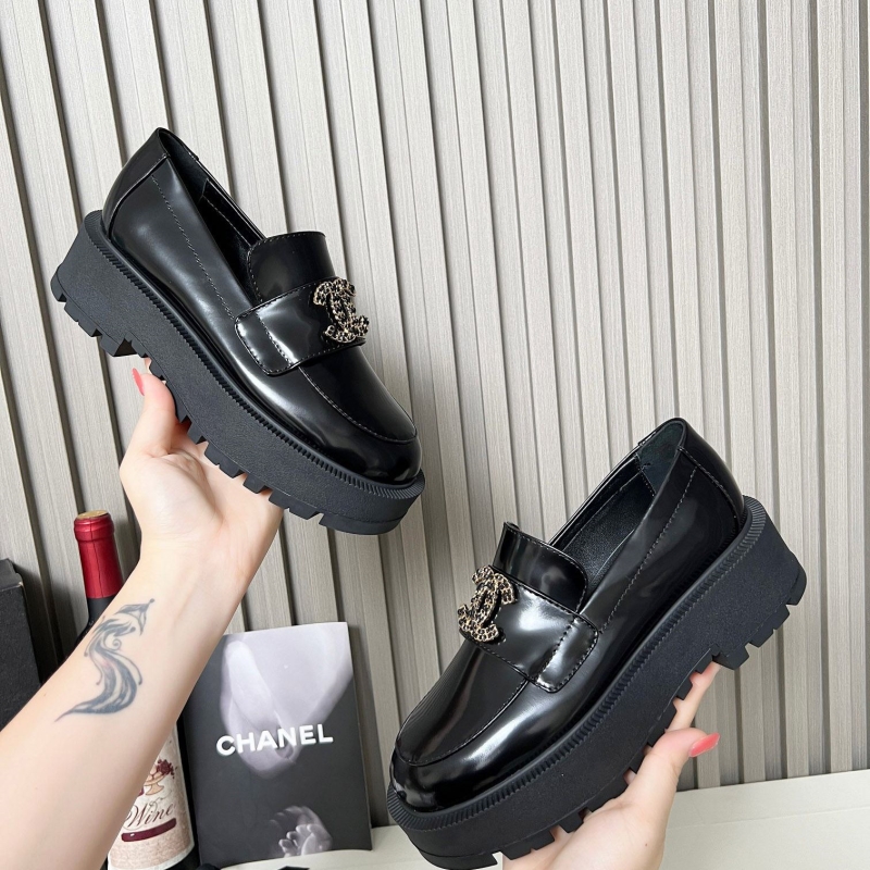 Ch*el leather shoes
